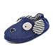 Beeliss Boys Slippers Cartoon Puppy House Shoes (6-7 M US Toddler, Navy Blue)