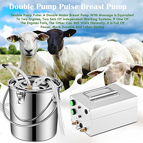 Mungitrice Elettrica Per Mucche E Capre - Portatile, Con Secchio In Acciaio, Ideale Per Piccole Fattorie