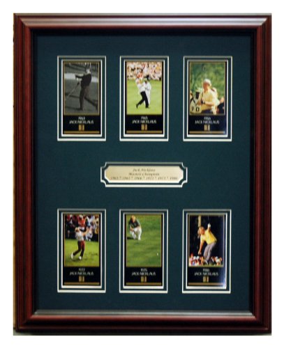 GFSF Jack Nicklaus Six Masters Wins Cards Framed