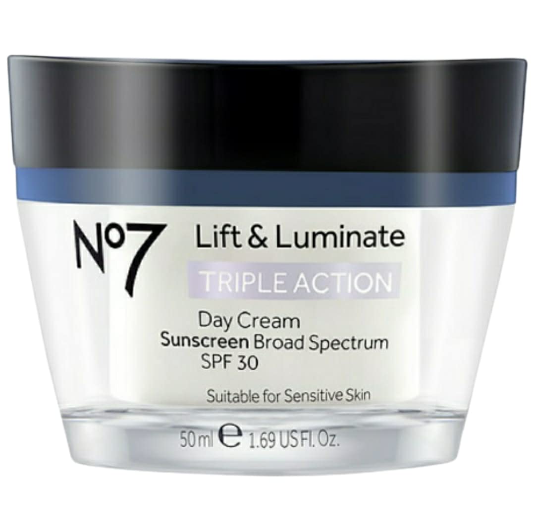 No7 Lift and Luminate Triple Action Face Cream - Day and Night Bundle - 1.69 fl oz Each - Hypoallergenic Day and Night Cream by No 7 - SPF 30 in Day Cream - Image 2