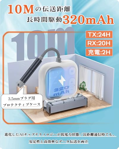 【2025新登場】Bluetooth5.4 トランスミッター & レシーバー 2-in-1 テレビ用ブルートゥース トランスミッター CDクオリティ LEDディスプレイ 2台同時接続 24時間連続運転 bluetooth受信機+送信機 ハンズフリー通話 低遅延 3.5mm 飛行機・車載スピーカー・テレビ・PC・ヘッドセット・ホームステレオに最適 充電しながら使用可 （日本語取扱説明書付き）