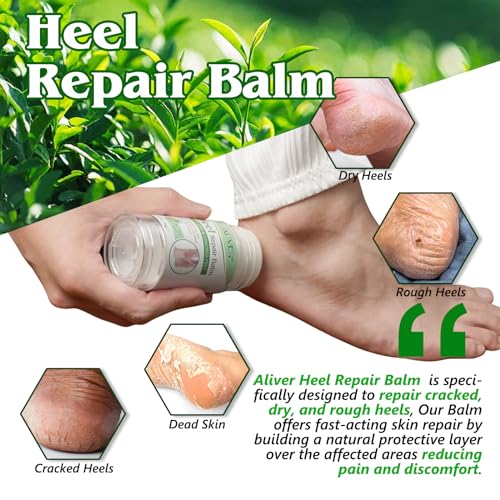 Cracked Heel Repair Cream, Heel Balm, Foot Cream for Cracked Heels and Dry Skin,Calluses Feet, Cracked Heel Repair Balm, Hydrates and Softens Dry Feet, 70G (Tea Tree) - Image 3