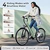 Jasion YC1 ST Electric Bike for Adults, 360WH Removable Battery, Range Up to 40Miles, 750W Peak Motor Ebike, Up to 23Mph, 26" E-Bike with 7 Speeds & Front Suspension for Commuting, Outdoor Leisure #2