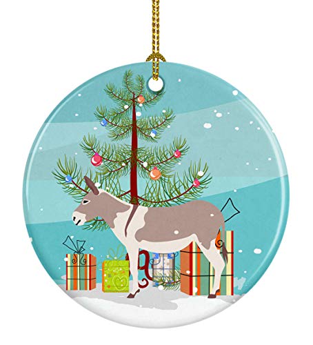 Caroline's Treasures Australian Teamster Donkey Christmas Ceramic Ornament