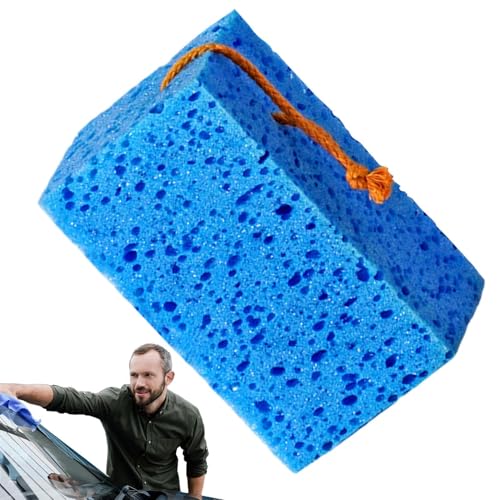 Esponja de Lavado – 15 cm Limpiador de Coche, Almohadilla Gruesa | Herramienta Absorbente para Ruedas para sesiones de Cuidado de Platos de baño de Motocicleta, configuración de Limpieza Diaria