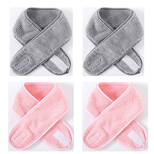 Napkery Women Facial Hairband Make Up Wrap Head Cleaning Cloth Headband Adjustable Stretch Towel Shower Caps Non-slip Washable Makeup Headband