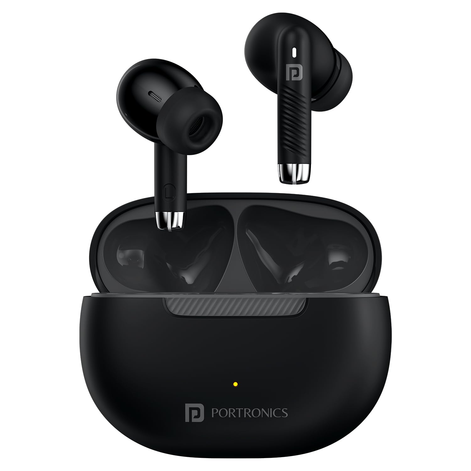 Portronics Harmonics Twins 32 in-Ear TWS Smart Earbuds with HD Mic, Upto 30 Hours Playtime, Touch Control, Low Latency, Bluetooth Version 5.4, IPX5 Water Resistant, Type C Fast Charging(Black)-image-17