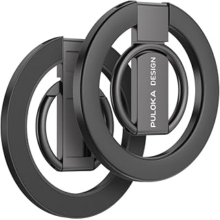 حامل مغناطيس قوي - تيتان ماج - مع حامل قابل للتعديل لمشاهدة مريحة لموبايل آيفون (أسود) من أنخ جفت شوب