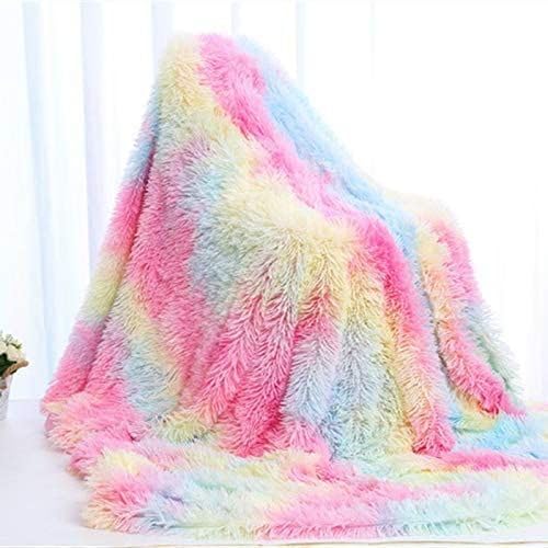 Image of Shaggy Faux Fur Fabric, Super Soft, 6 X 5 Feet (Multicolor)