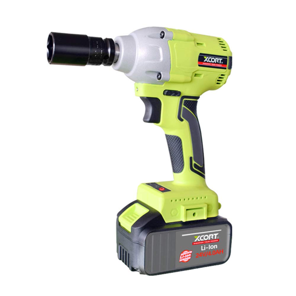 Sdydsge One Color Drill， Cordless Electric Impact Wrench - 320N.m Rechargeable Screwdriver Brushless Motor With 2 X Batteries, Used Alternately