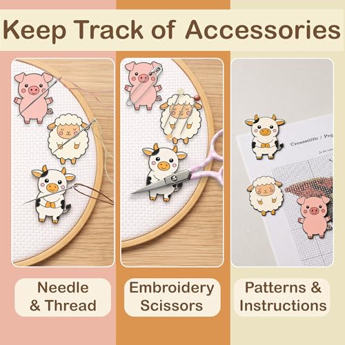 Image of Kraftex Magnetic Needle Minder. Needleminder for Embroidery & Sewing. Cute Needlepoint Accessories. Magnetic Needle Holder for Cross Stitch. Cute Magnet Pin Gift