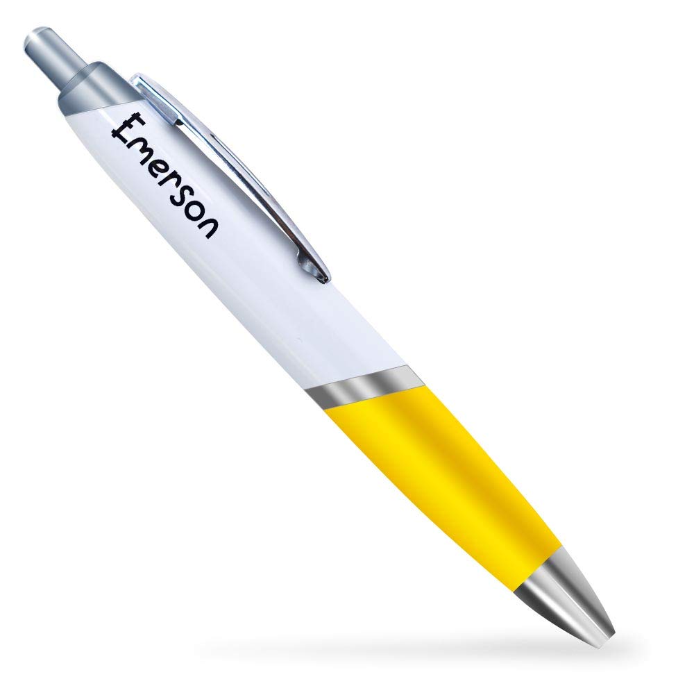 Personalised Name - EMERSON - Custom Yellow Ballpoint Pen #213571