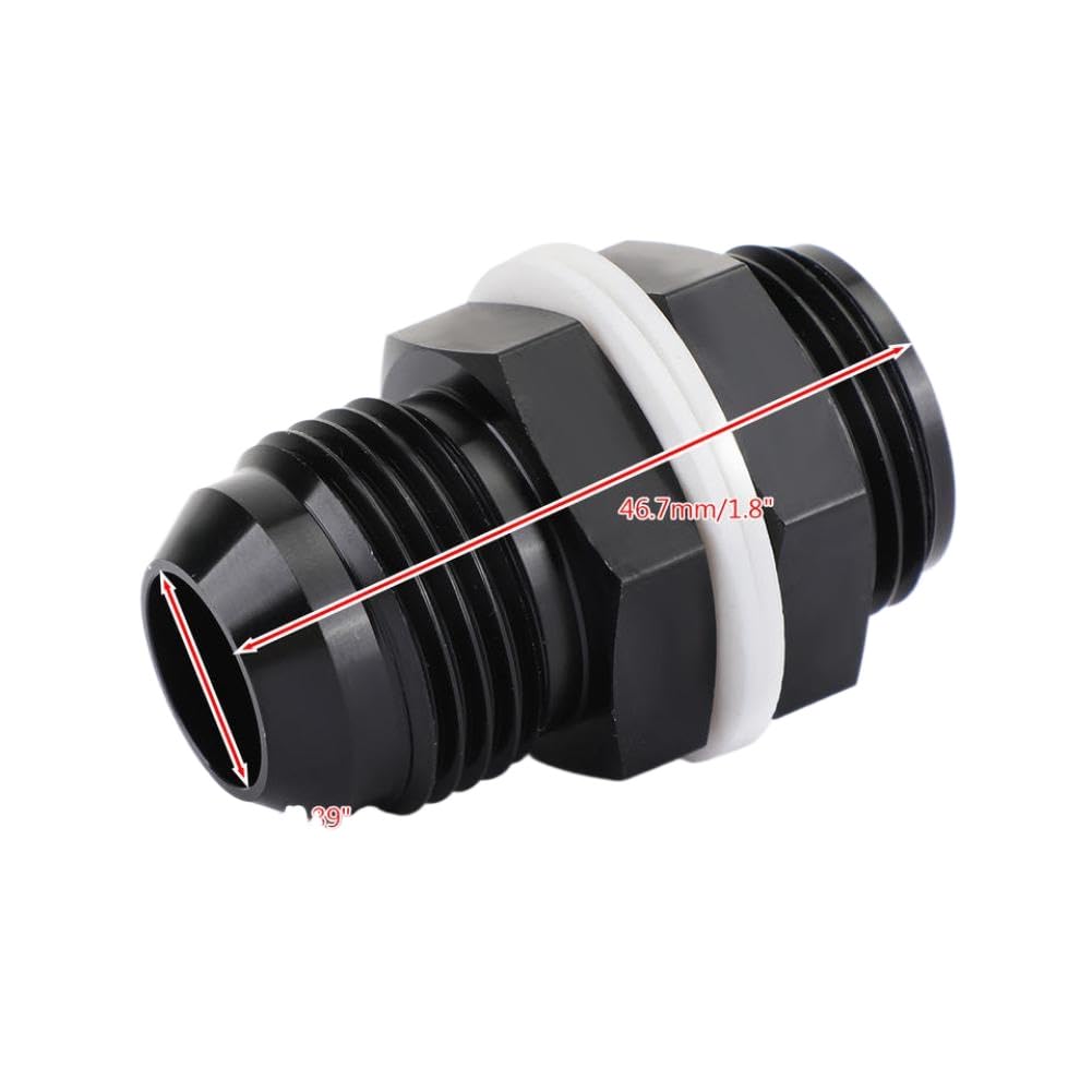Flare Fuel Cell Bulkhead Fitting with Washer Compatible with JIAX AN6 AN8 AN10 AN12(AN10)