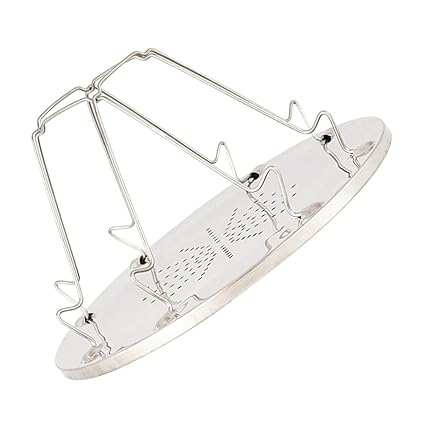 Hemoton Folding Camp Stove Toast Grill Stainless Steel Camping Toaster Rack Portable Outdoor Barbecue Picnic Toast Grill