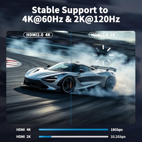 Image of 4k Hdmi Cable 40ft Ultra High Speed HDMI 2.0 Cable 4K@60HZ 3D ARC Gold Plated Connector Ethernet Audio Video Return HDMI Cord for UHD TV Monitor Laptop Xbox PS4 /PS5 Roku TV ect.(Silvery)