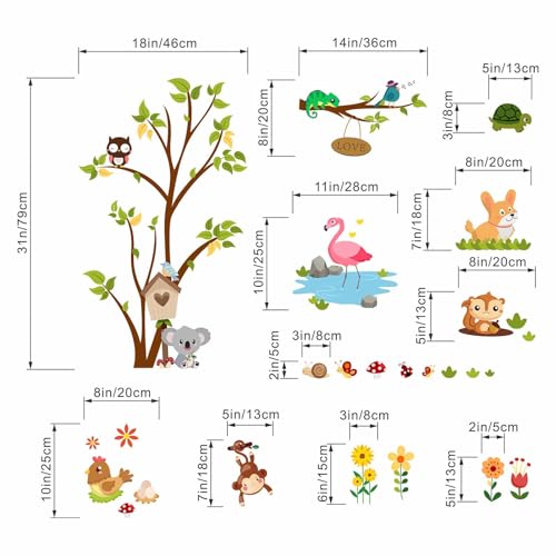 Vinilos Decorativos Animales para Pared 40x37 pulgadas miniatura 4