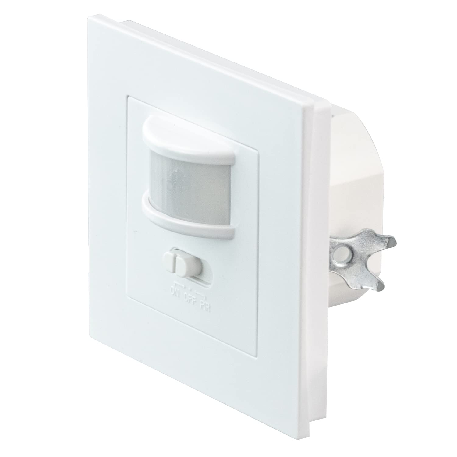 POPP® Electric Detector de Movimiento PIR Interior Empotrable Pared, IP20 300W/1200W 220-240V IP20 SM-002 160º (Pack 5 Unidad)
