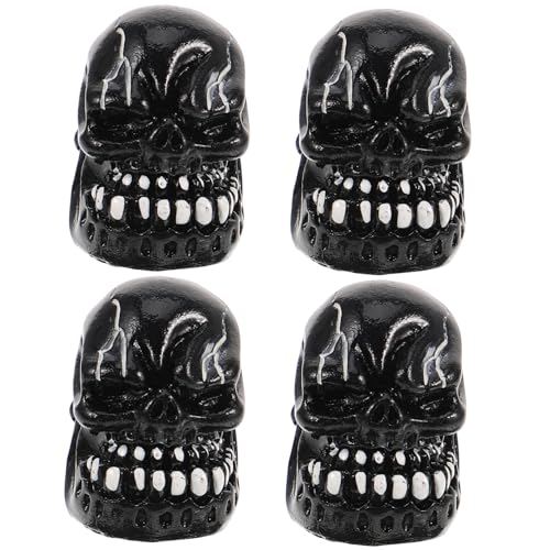 Happyyami Valve Caps for Car Tires Skeleton Decorative Tire Valves Caps 4pcs Reusable Spike Valve Stem Caps for Car Truck
