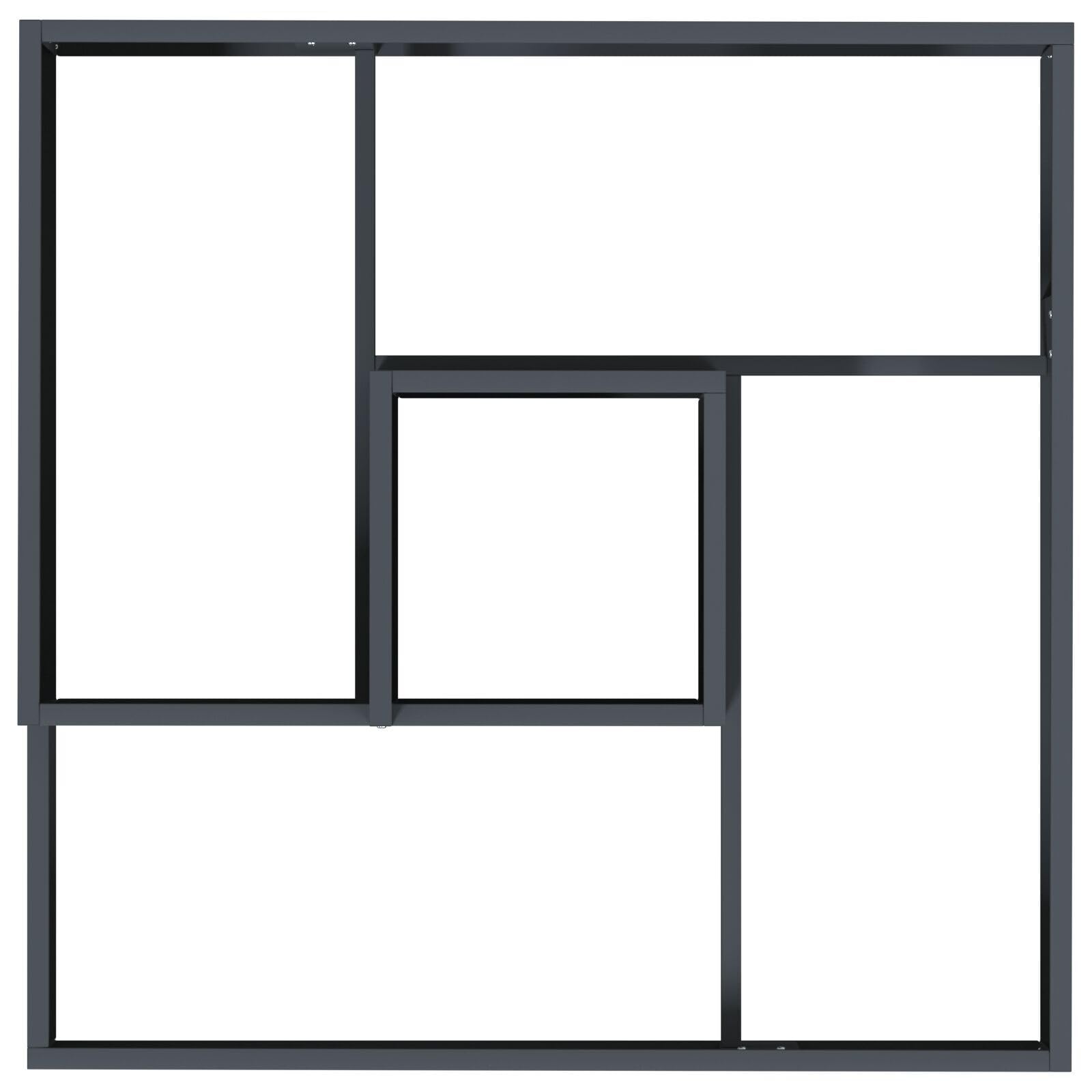 Antracyt 80 x 80 x 50 cm syntetyczna skrzynka na kwiaty do wnętrz i na zewnątrz, minimalistyczny prostokątny design, odporny na promieniowanie UV i warunki atmosferyczne, łatwa pielęgnacja,