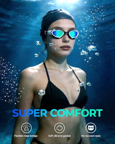 Aegend Kids Polarized Swim Goggles Swimming Pool Goggles for Kids 6 14 Anti Fog Anti UV No - image 5