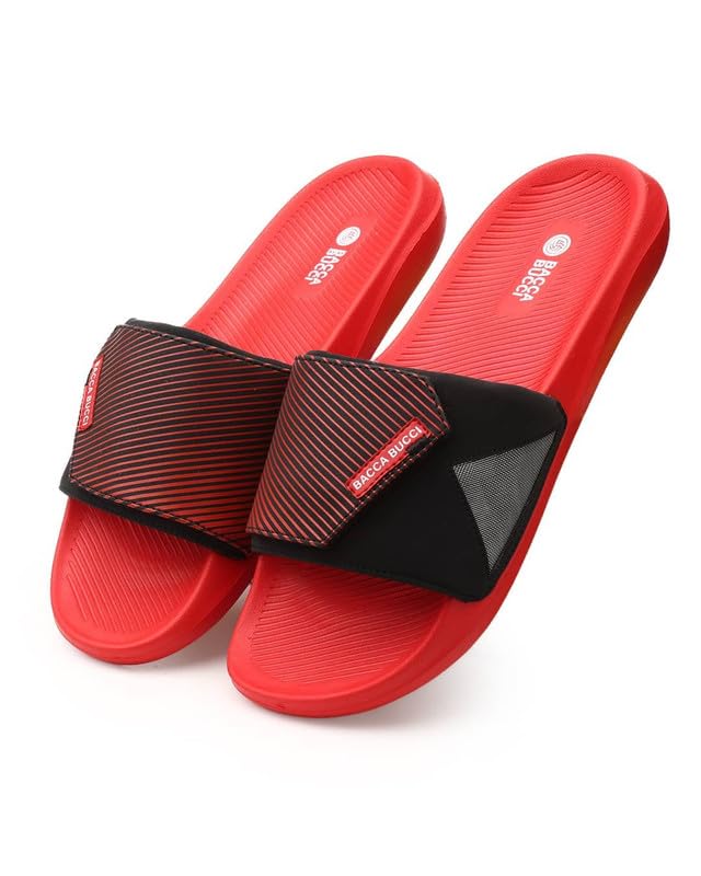 Image of Bacca Bucci Elevate Slides for Men | High-Grade Rubberized EVA Comfort Slides with Non-Skid Outsole | Soft Cushion Footbed | Lightweight Daily Wear Slip-Ons
