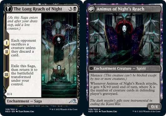 Magic: The Gathering - La Lunga Portata Della Notte // Animus Of Night's Reach (109) - Versione Foil - Kamigawa: Neon Dynasty