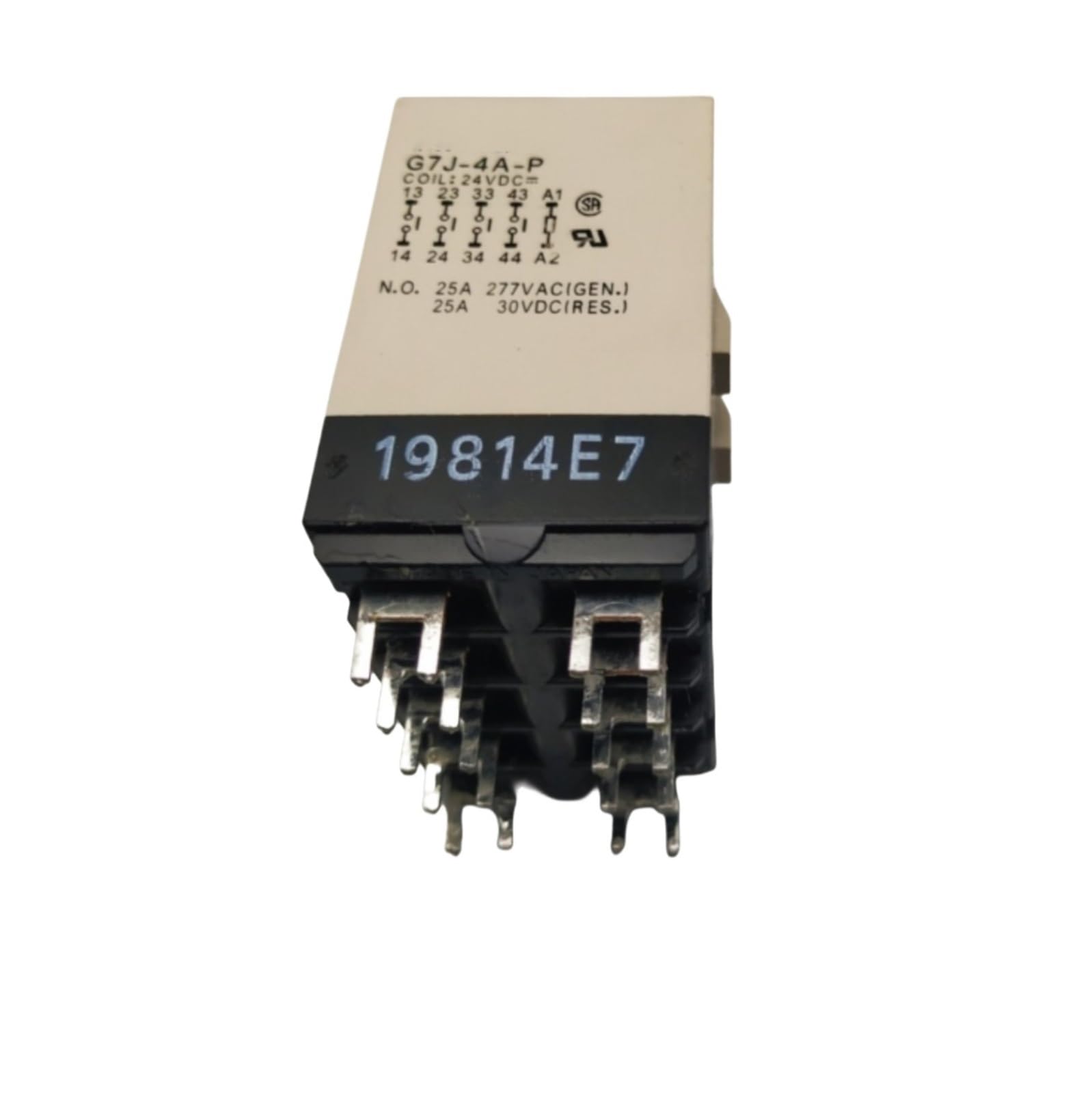 1 relé G7J-4A-P CC 24 V 25 A, 10 pines