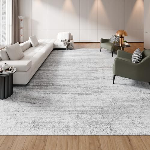 Tapete grande lavable 10 x 14 ft gris Vevor miniatura 1