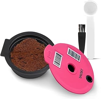 – Reusable Coffee Capsule, Compatible with Bosch Tassimo Machines, Coffee Filter Refillable, Coffee Pods with Readable Barcode