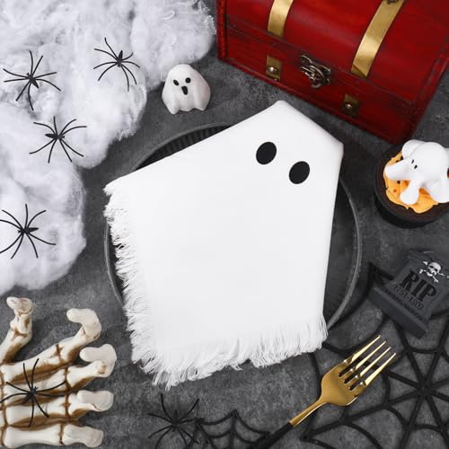 Servilletas de Tela Halloween Fantasma Blanco 18x18 Pz4 miniatura 4