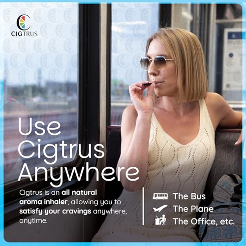 cigtrus quit smoking inhaler  nicotine-free smokeless natural craving relief amp habit replacement for smokers amp vapers  supports lung detox  non-electric variety 4-pack