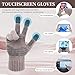 Honnesserry Winter Gloves for Men Warm Anti-Slip Touchscreen Gloves for Cold Weather Texting Driving