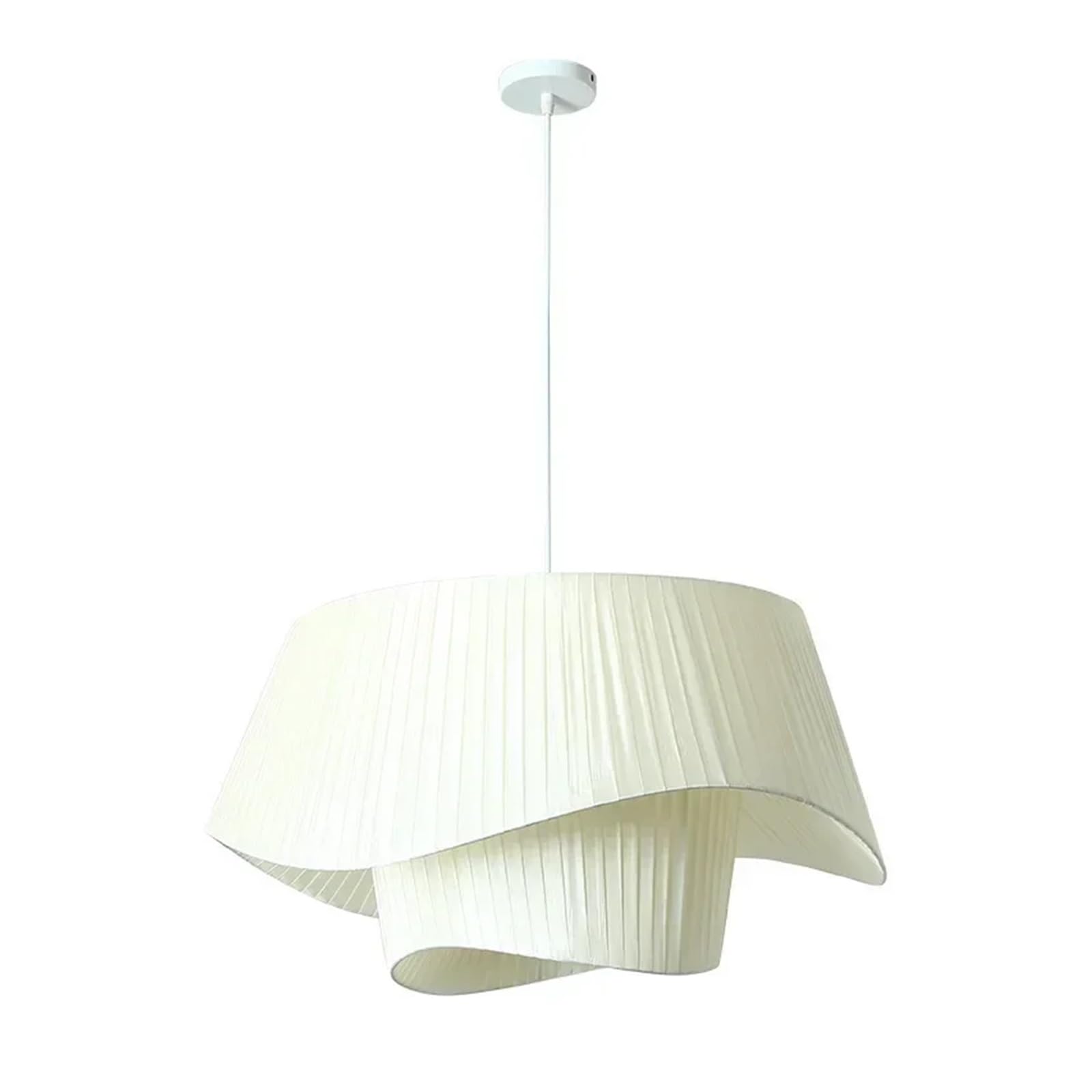 Lustre LED médiéval japonais en soie suspension salon chambre 60cm