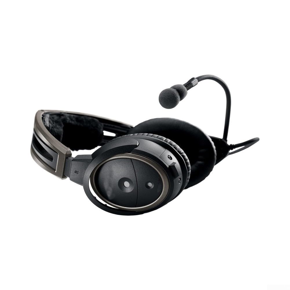 Parabrisas de espuma de alta densidad para micrófonos de auriculares de aviación, color negro