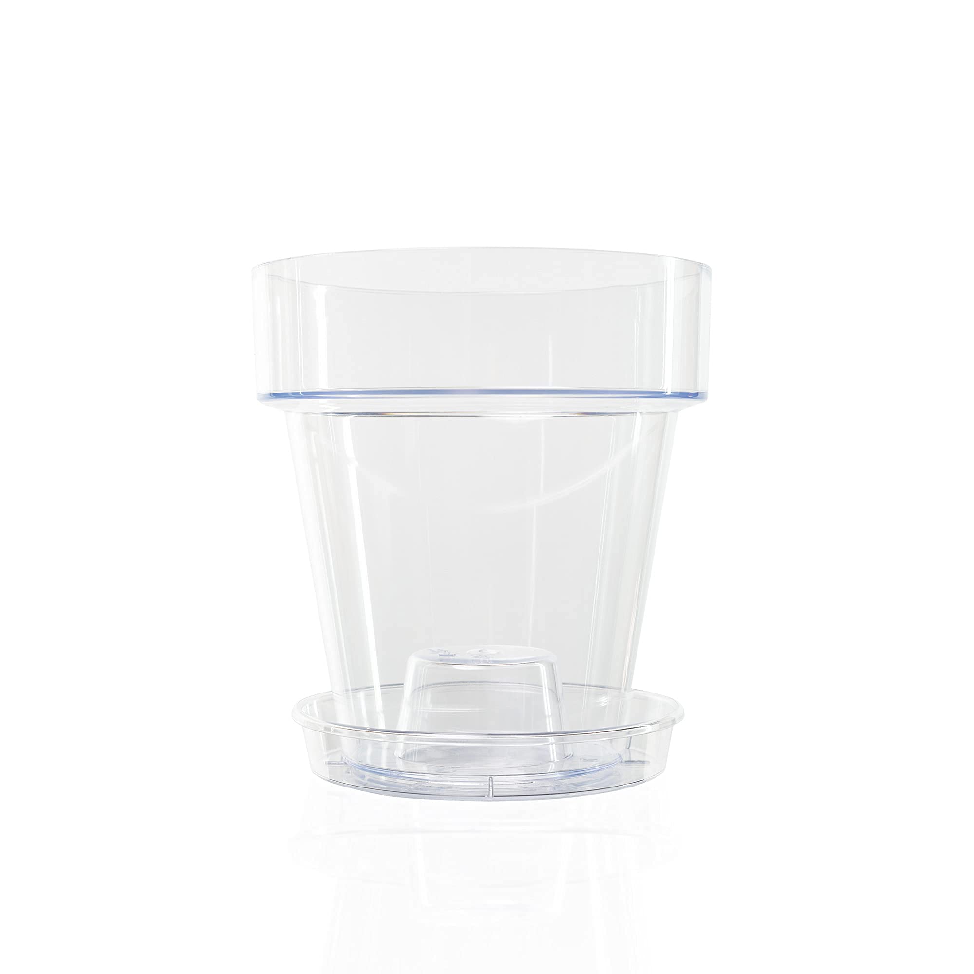 10 Stück Transparente Orchideentöpfe Mit Untersetzern - 14 Cm Für Gesunde Pflanzen