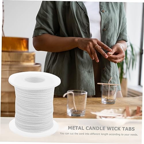 Rollo de mecha trenzada de algodón 200 pies para velas DIY miniatura 7