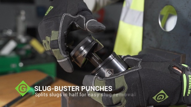 Greenlee 7238SB Slug-Buster Knockout Punch Kit with Hex Ratchet
