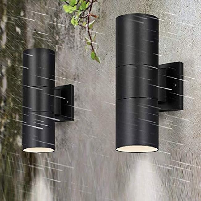 Dusk to Dawn Outdoor Lighting Up and Down Lights Outdoor Wall Sconce 2 Light Lamps