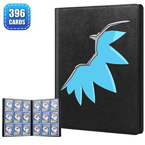 Cpano Livre de Stockage de Carte pour Pokemon Trading Carsd/Yugioh Cards,Peut contenir jusqu'à 396 Cartes. Reliure Album Compatible avec 22 Pages Premium à 18 Pochettes (des Ailes)