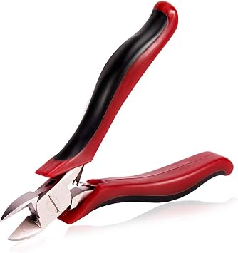 SPEEDWOX Diagonal Pliers Micro Wire Cutters 4 Inches Fine Pliers Precision Side Nipper Mini Plastic Nippers Side Cutting with Spring Angled Head Professional Jewelry Making Tools
