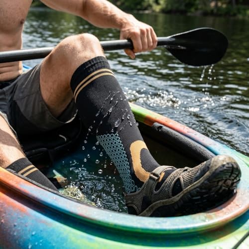 Image of RANDY SUN Waterproof Socks, Unisex Hiking Wading Trail Running Kayaking Crew Socks