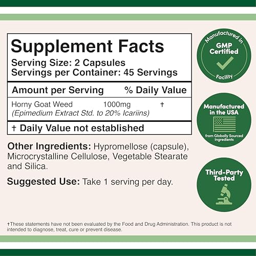 Double Wood Supplements DWS27218 Epimedium Supplement