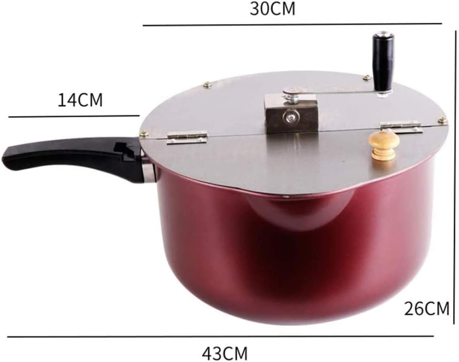 Máquina Manual para Hacer Palomitas De Maíz, Olla para Palomitas De Maíz Antiadherente con Mango Antiescaldado, Utilizada En Cines, Universal para Cocina De Inducción De Gas