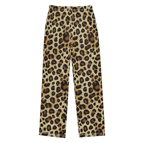 Leopard Animal Skin Texture Boys Pants for Kids Jogger Pants with Pockets S