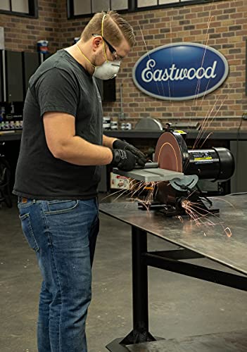 Eastwood Disc Sander | Powerful 1.25HP 12" Disc Sander Tool | Heavy Duty Cast Iron Base and Vacuum Port with a 45 Degree Adjustable Work Surface and Adjustable Miter Gauge - Image 5