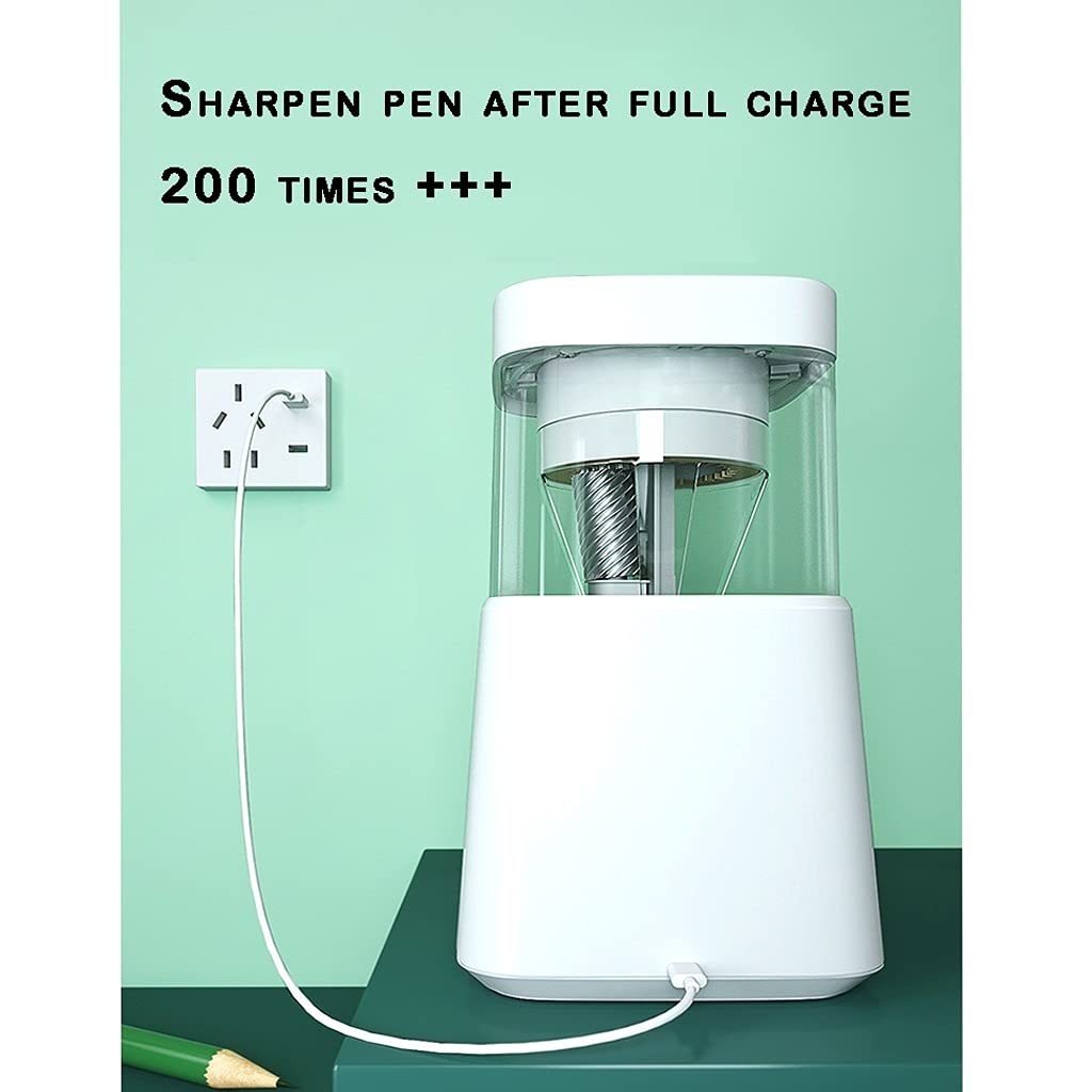 Anspitzer Elektrischer Bleistiftschärfer-Spitzer-Plug-In-Typ Automatischer Stopp-Bleistiftspitzer USB 2. Bleistift super scharf und tragbar Tragbar und sicher (Color : A)