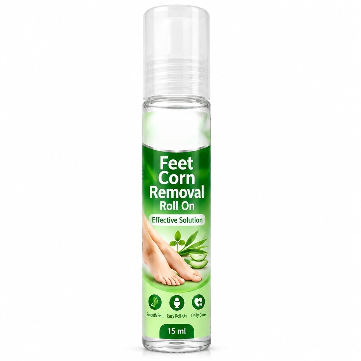 Foot Corn Care Roll-On with Aloe Vera & Tea Tree | Moisturising Formula for Dry, Rough & Hard Feet | Helps Soften Corns & Calluses | Easy Roll-On Applicator | Daily Foot Care | 50ml | (Pack of 1)-image-9