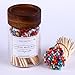 150Pcs 3'' Rainbow Matches in a Jar with Striker, Glass Match Holder with Striker, Glass Match Bottle with Candles Matches for Fireplace, Match Cloche with Striker, 150Pcs Long Wood Safety Matches