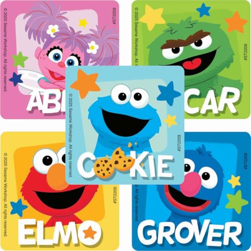 SmileMakers Sesame Street Characters 2.5 Stickers 100 ct