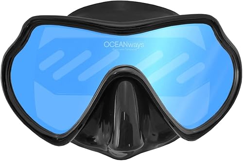 Máscara Oceanways SuperView AccuColor - Revestimiento interior amarillo